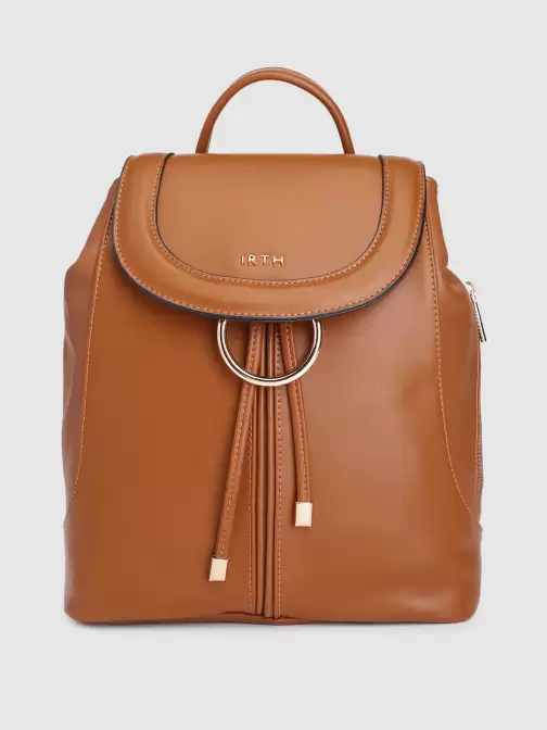 Women Solid Backpack - image 5