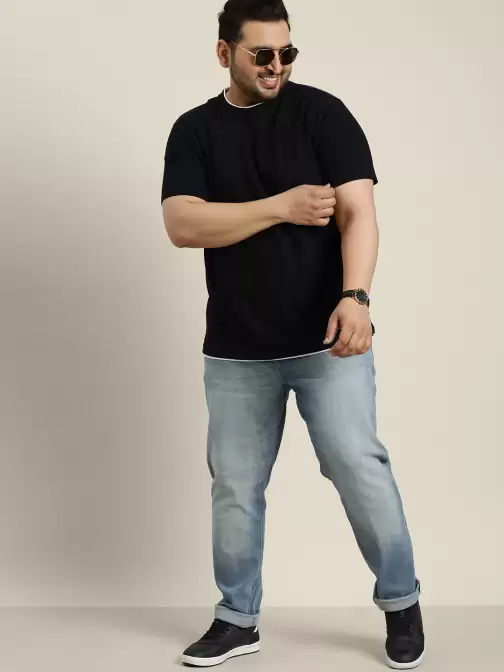 Men Plus Size Tapered Jeans - image 5