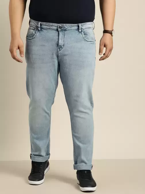 Men Plus Size Tapered Jeans - image 5
