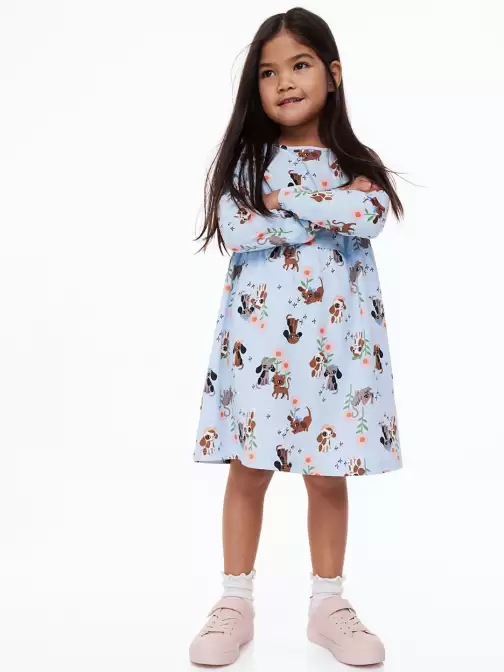 Girls Cotton Jersey Dress - image 5