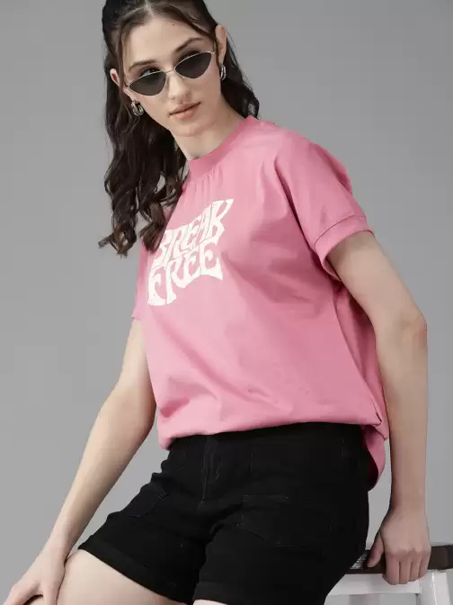 Women Typography Printed T-shirt - image 5