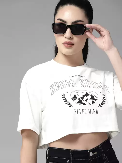 Cotton Boxy Crop T-shirt - image 5