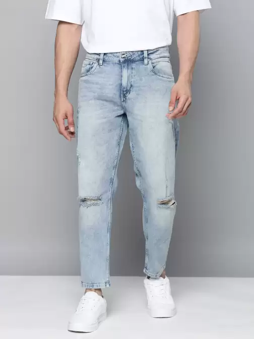 Slash Knee Light Fade Jeans - image 5