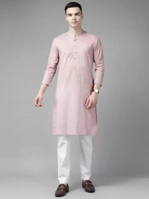 Men Printed Kurta with Pyjamas - image 5