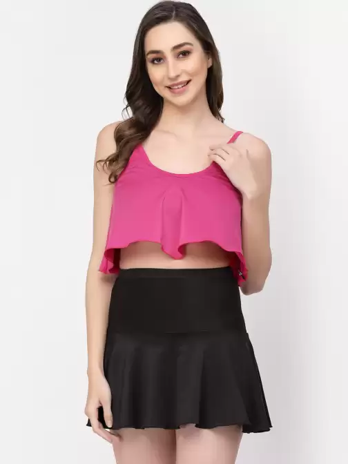 Women Two Piece Skirtini Swim Set - image 5