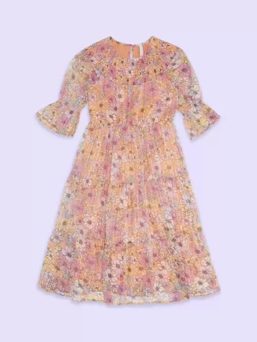 Bell Sleeves Floral Dress - image 5