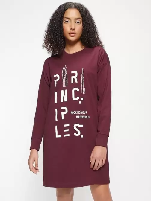 Printed Cotton T-shirt Dress - image 5