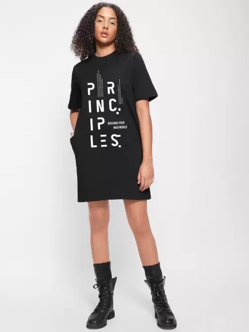 Printed T-shirt Cotton Dress - image 6