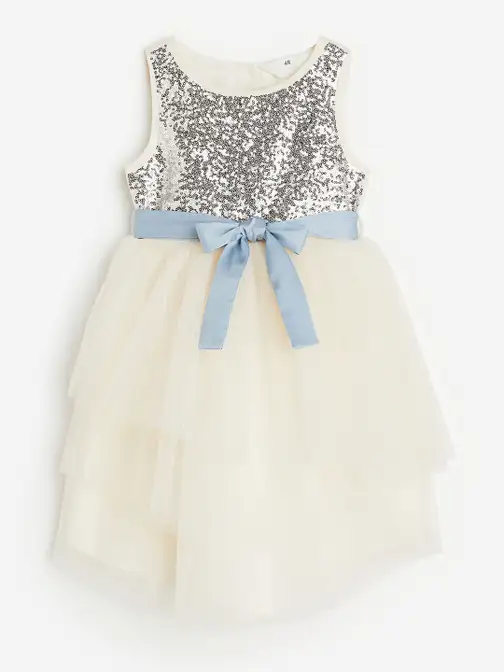 Girls Sequined Tulle Dress - image 5