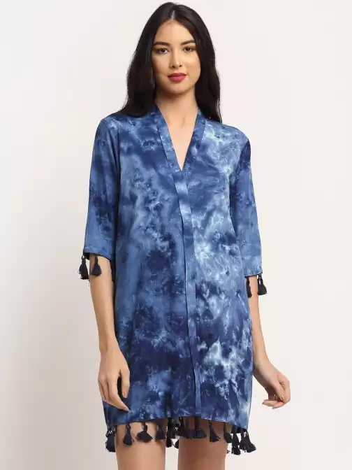 Printed Dyed Cover up Dress - image 5