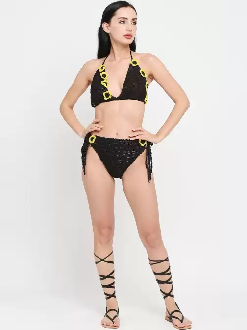 Women Halter Neck Swim Bikini Set - image 5