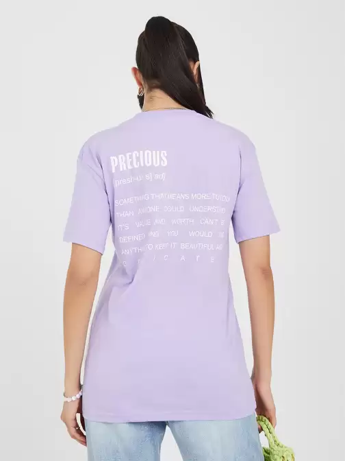 Women Typography Printed Loose T-shirt - image 5
