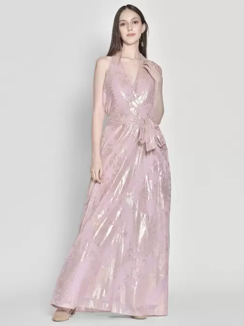 Printed Halter Neck Dress - image 5