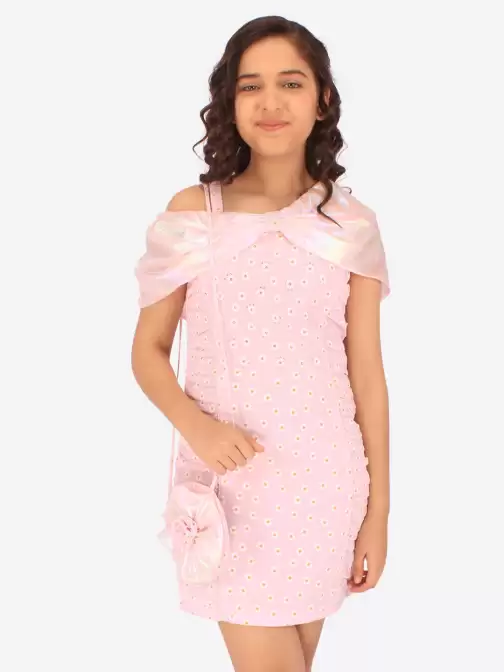 Girls Printed Georgette Dress - image 5