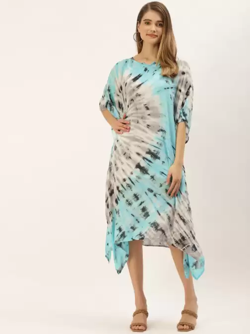 Tie and Dye Kaftan Midi Dress - image 5