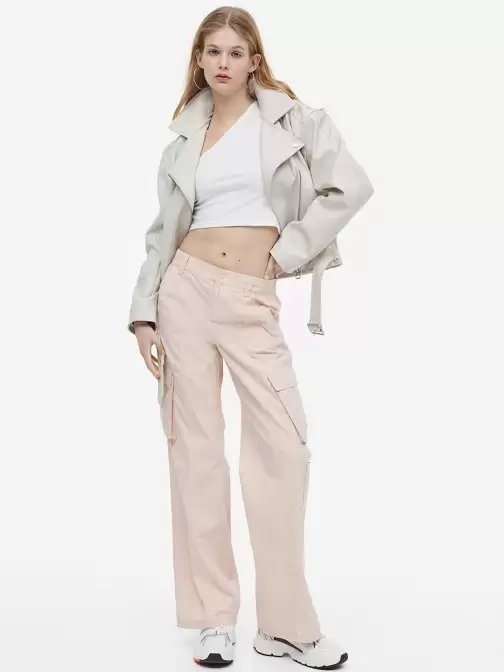 Women Canvas Cargo Trousers - image 5