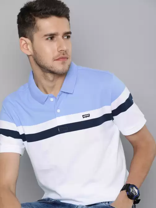 Colourblocked Polo T-shirt - image 5