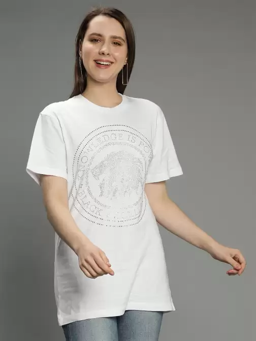 Embellished Cotton T-shirt - image 5