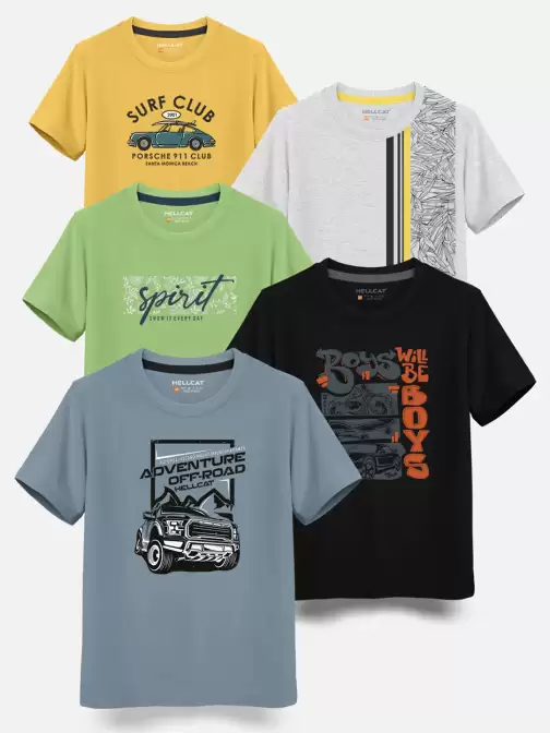 Boys Pack Of 5 Cotton T-shirt - image 5