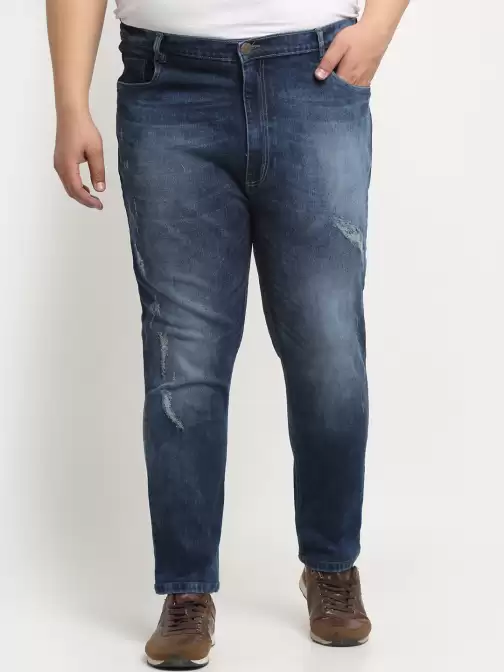 Men Plus Size Cotton Jeans - image 5