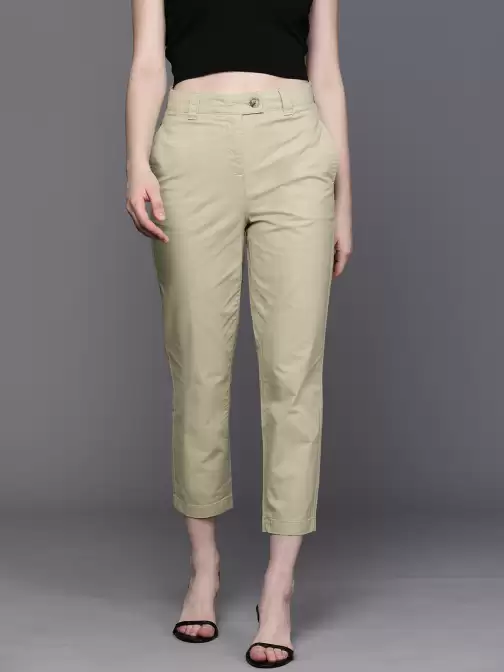 Women Chinos Cropped Trousers - image 5
