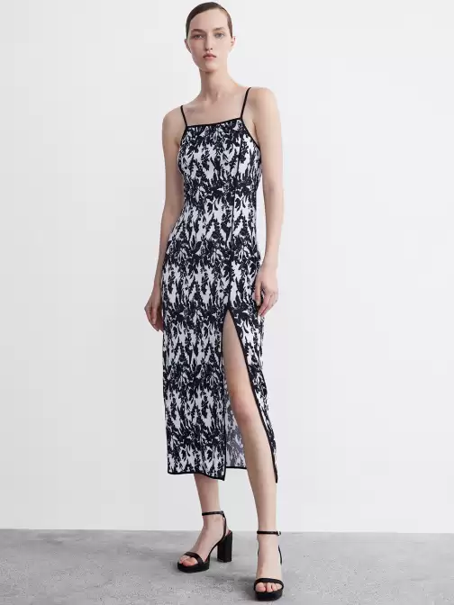 Floral Print Sheath Midi Dress - image 5