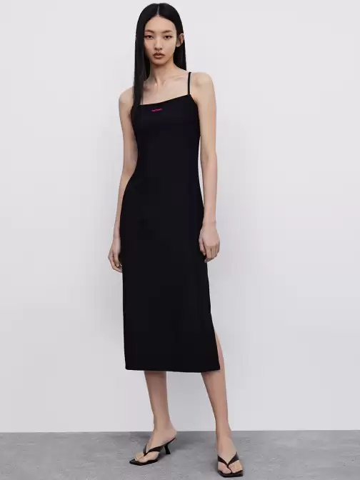 Ribbed Sheath Midi Dress - image 5