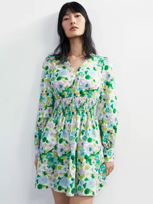 Cotton Floral Print Dress - image 5
