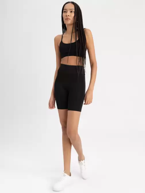 Women Skinny Fit High-Rise Shorts - image 5