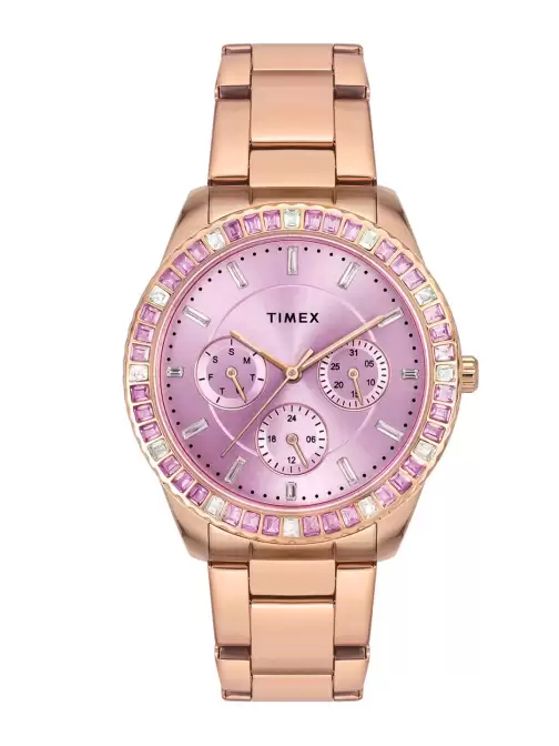 Women Stainless Steel Straps Multi Function Watch - image 5