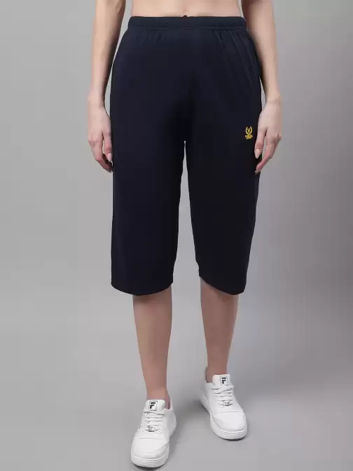 Women Solid Cotton Capris - image 5