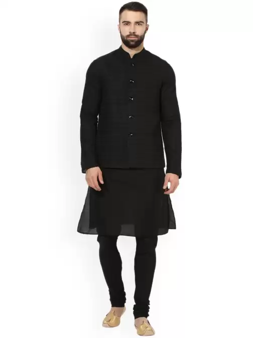 Men Kurta Set with Nehru Jacket - image 5