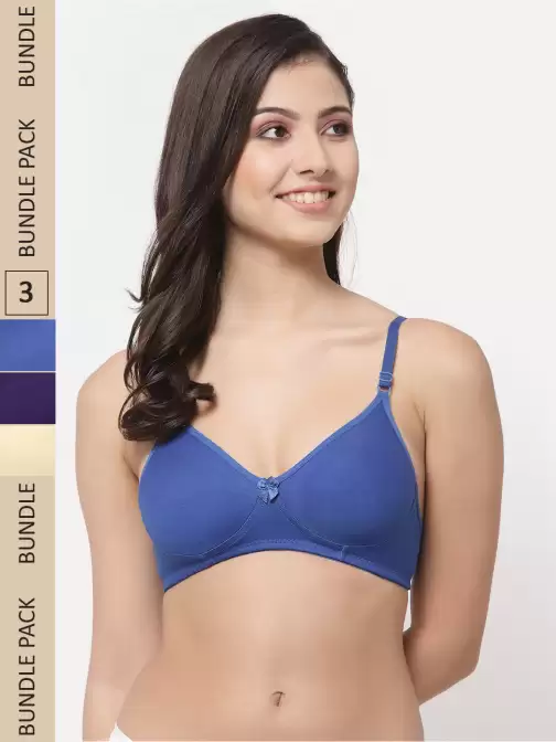 Pack Of 3 Cotton T-Shirt Bra - image 5