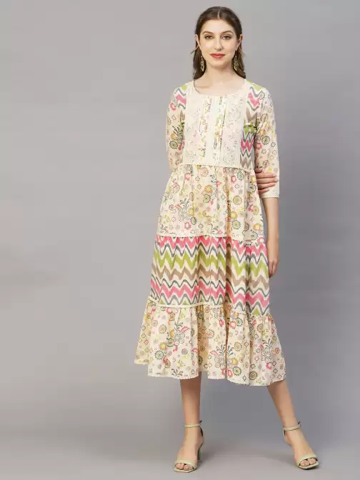 Cotton Midi Ethnic Dress - image 5