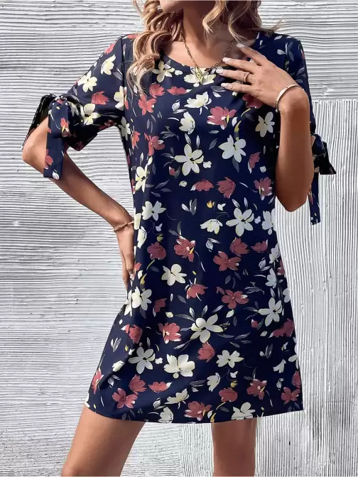 Printed A-Line Dress - image 5