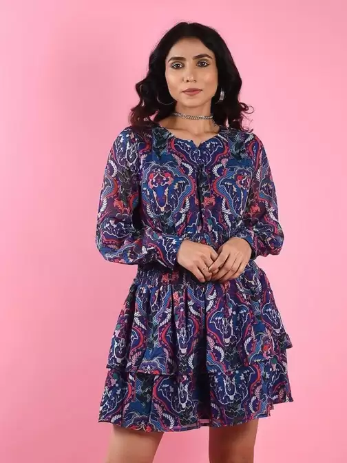 Animal Print Fit & Flare Dress - image 5