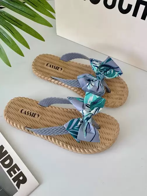 Women Printed Thong Flip-Flops - image 5
