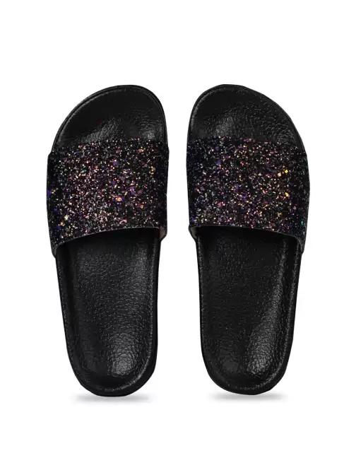 Women Embellished Sliders - image 5