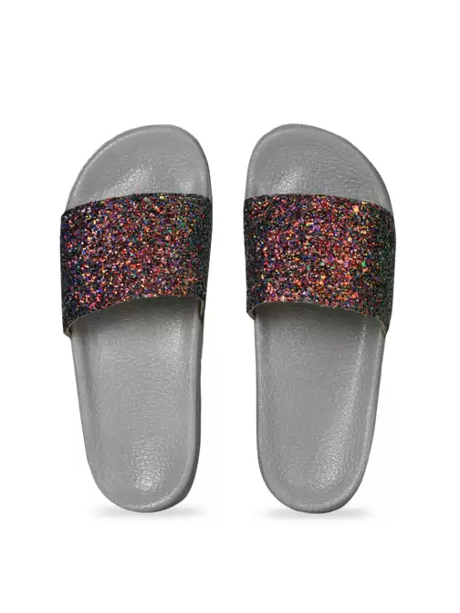 Women Embellished Sliders - image 5