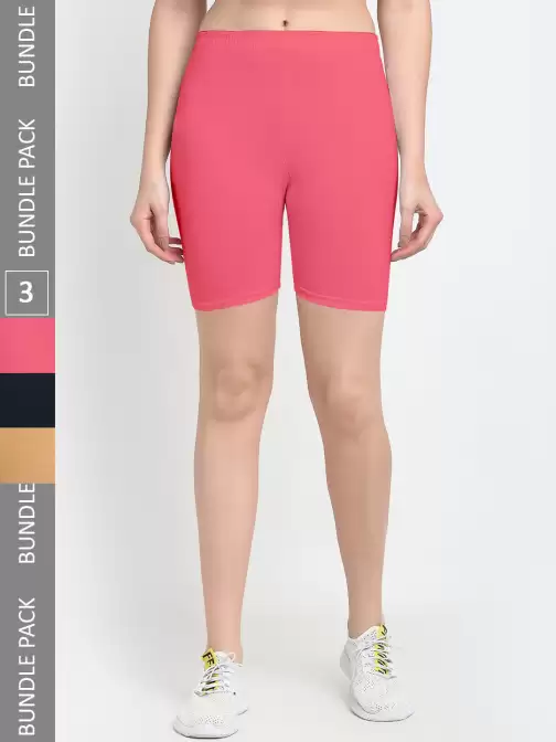 Women Pack Of 3 Yoga Shorts - image 5