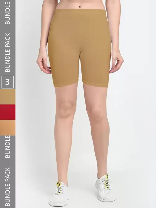 Women Pack Of 3 Sports Shorts - image 5