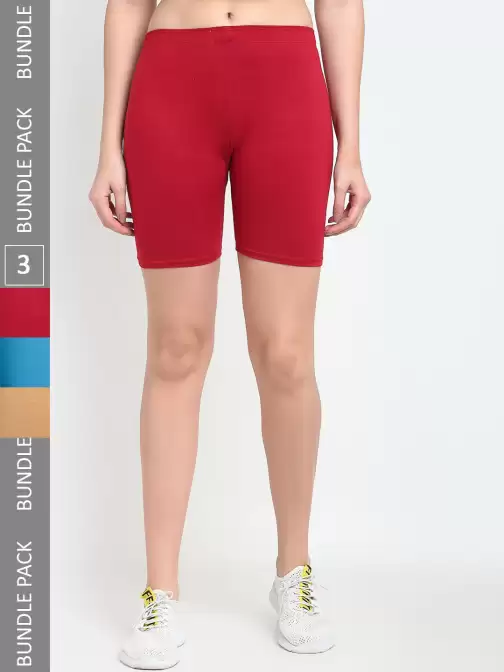 Women Pack Of 3 Yoga Shorts - image 5