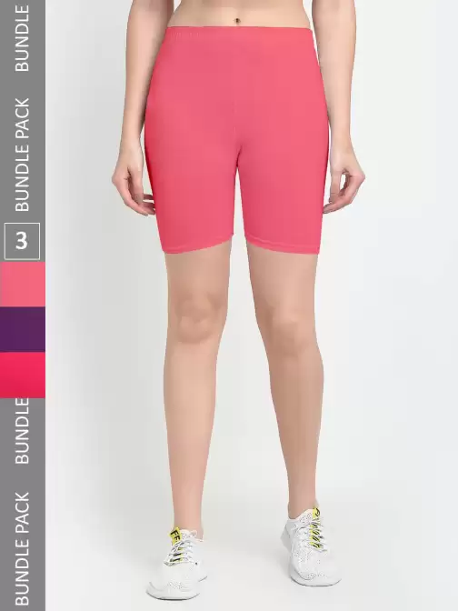 Women Pack Of 3 Sports Shorts - image 5