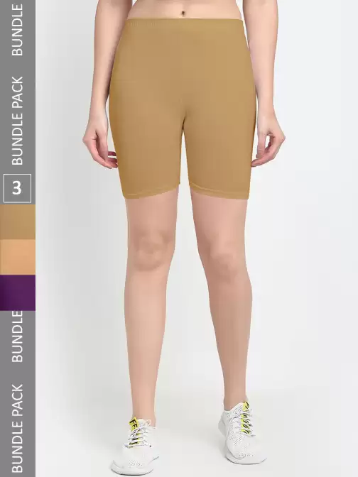 Women Pack Of 3 Yoga Shorts - image 5