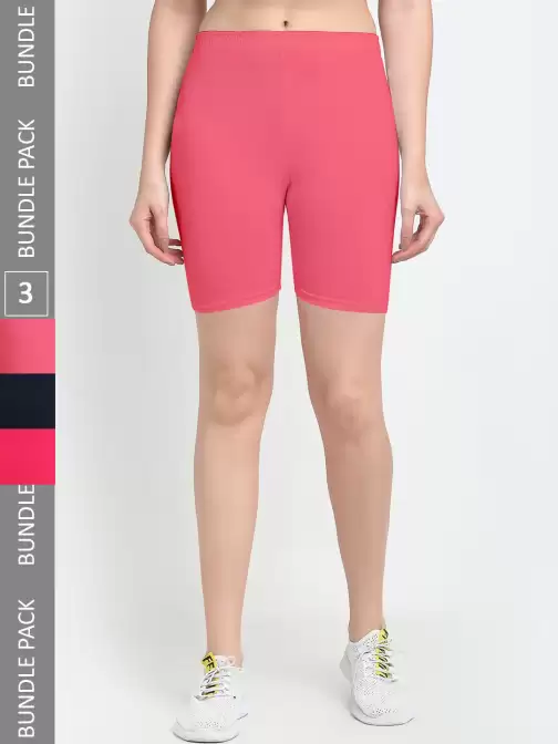 Women Pack Of 3 Yoga Shorts - image 5