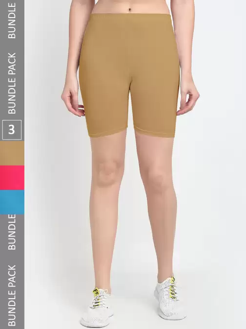 Women Pack Of 3 Yoga Shorts - image 5