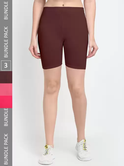 Women Pack Of 3 Yoga Shorts - image 5