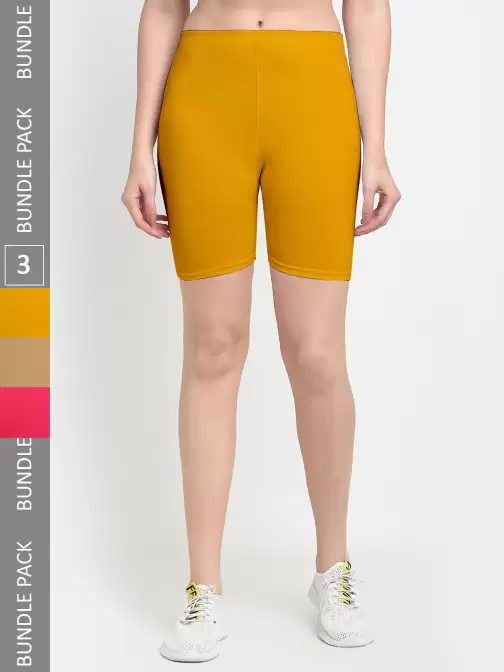 Women Pack Of 3 Sports Shorts - image 5