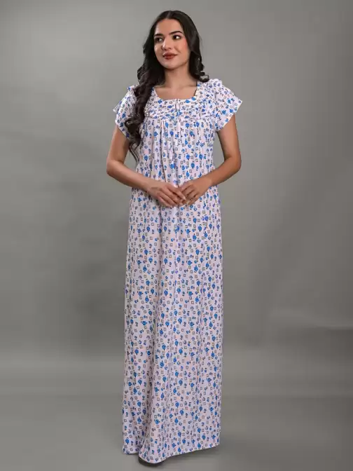Floral Printed Maxi Nightdress - image 5