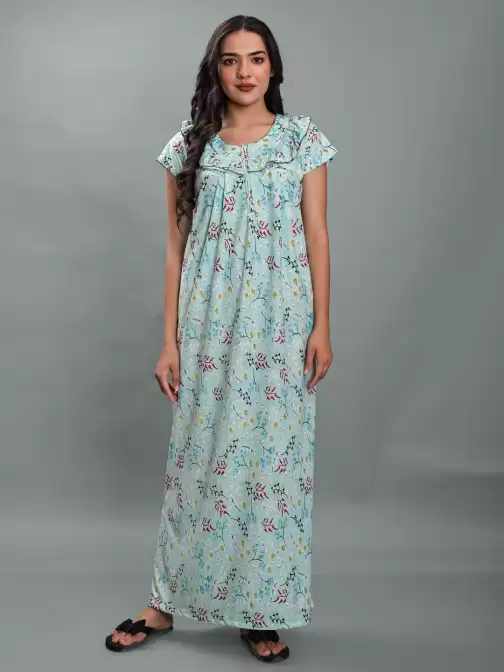 Floral Printed Maxi Nightdress - image 5